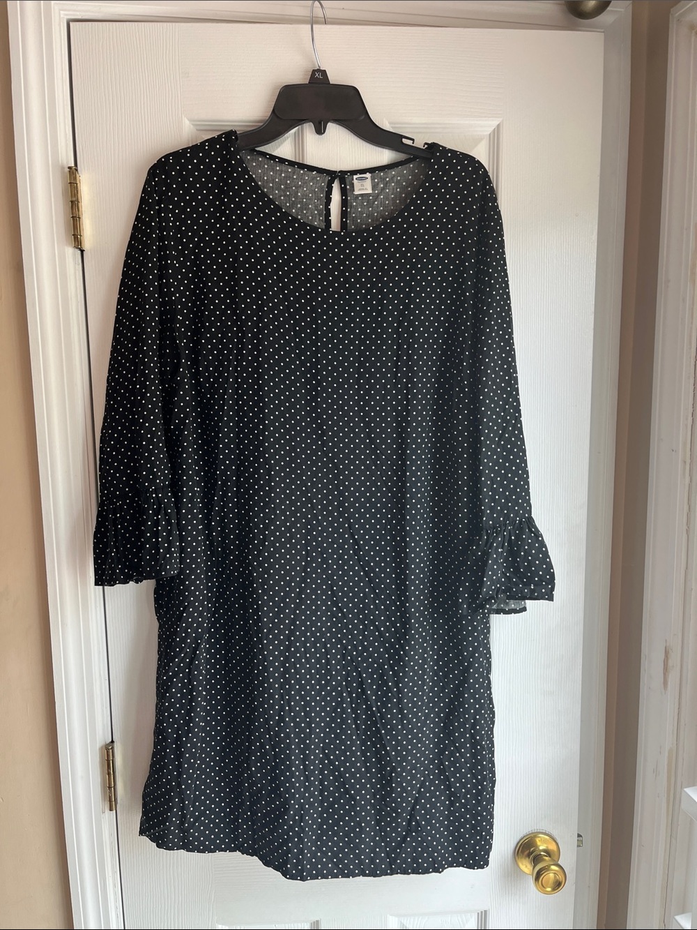 Old Navy Black Polka Dot Mini Dress